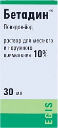 Бетадин р-р 10% 30мл N1 