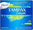 Тампоны "Тампакс" Compak с аппликатором Super Duo N16 