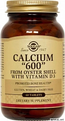 Кальций 600 из раковин устриц тб фл N60x1 Solgar Vitamin США 