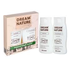  Набор подарочный женский "DREAM NATURE" Козье молоко (шампунь 250мл+гель д/душа 250мл) N1 