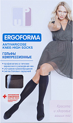  Гольфы компрессионные "Ergoforma" закрытый носок 15-17мм рт ст 4разм N1 