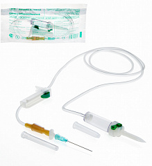  Система для переливания инфузионных растворов с пластик иглой N1 