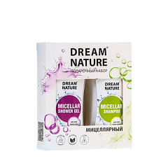  Набор подарочный женский "DREAM NATURE" Мицеллярный (шампунь 250мл+гель д/душа 250мл) N1 