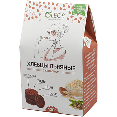  Хлебцы льняные "Oleos" с кунжутом 100г N1 