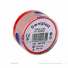 Пластырь "Omniplast" цв кожи (текстиль) 2.5см*5м N1 