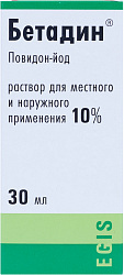 Бетадин р-р 10% 30мл N1 