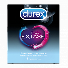  Презерватив DUREX анестетиком dual extase N3 