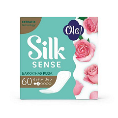  Прокладки гигиенические "Ola" Silk sense Daily deo Бархатная Роза ежедневные дезодорированны N60 