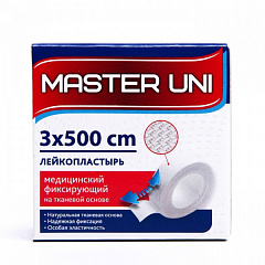  Лейкопластырь Master Uni Юнификс на тканевой основе 3см*500см N1 