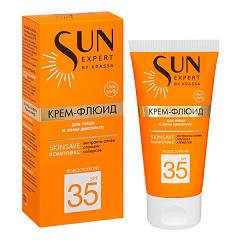  Крем-флюид для лица и зоны декольте SUN Expert by Krassa SPF-35 водостойкий 50мл N1 