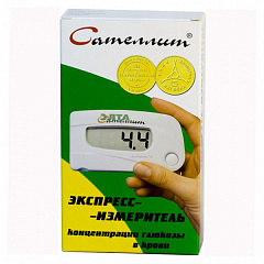  Глюкометр "Сателлит" ПГК-02 экспресс-измеритель концентрации глюкозы в крови комплект N1 