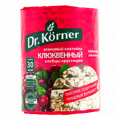  Хлебцы "Dr. Korner" Злаковый коктейль клюквенный 100г N1 