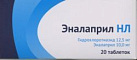 Эналаприл НЛ 12,5мг+10мг тб N20 