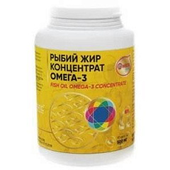  Рыбий жир концентрат ОМЕГА-3 "Омегадети"+витамины A, D, E, K (БАД) капс 750мг N90 