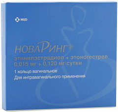  НоваРинг контрацептив 0.015мг+0,120 мг/сутки N1 