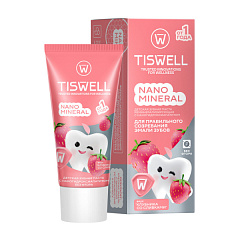 Зубная паста "Tiswell " реминерализующая с наногидроксиапатитом дет.со вкусом клубники со сливками 60г N1