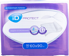 Пеленки медицинские одноразовые впитывающие iD PROTECT 60см*90см N30 