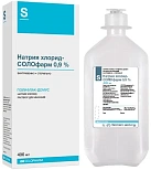 Натрия хлорид-СОЛОфарм для инъекций р-р 0,9% 400мл N1 