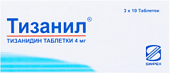  Тизанил тб 4мг N30 