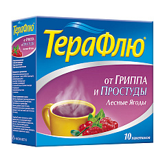  ТераФлю от гриппа и простуды (лесные ягоды) пор д/приг р-ра 11.6г N10 